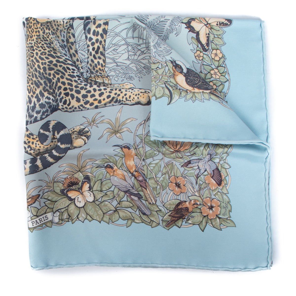 Hermès Jungle Love Pocket Square Scarf