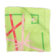 Hermès Multicolor Ribbon Pocket Square Scarf