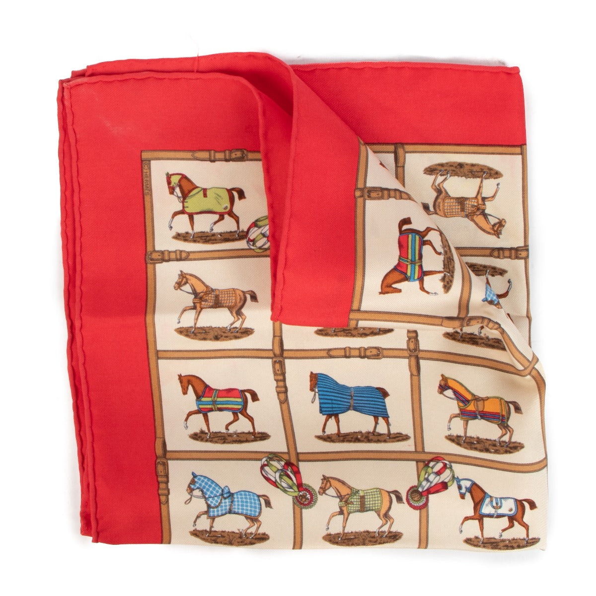Shop a 100% authentic Hermès Multicolor Silk Petit Chevaux Scarf on Labellov.com
