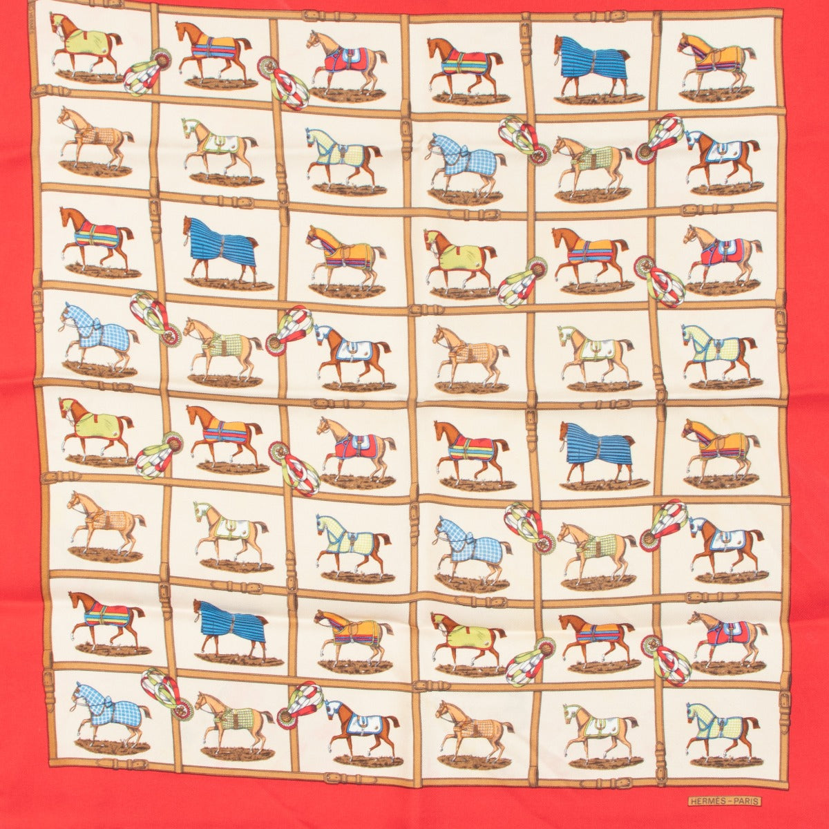 Shop a 100% authentic Hermès Multicolor Silk Petit Chevaux Scarf on Labellov.com