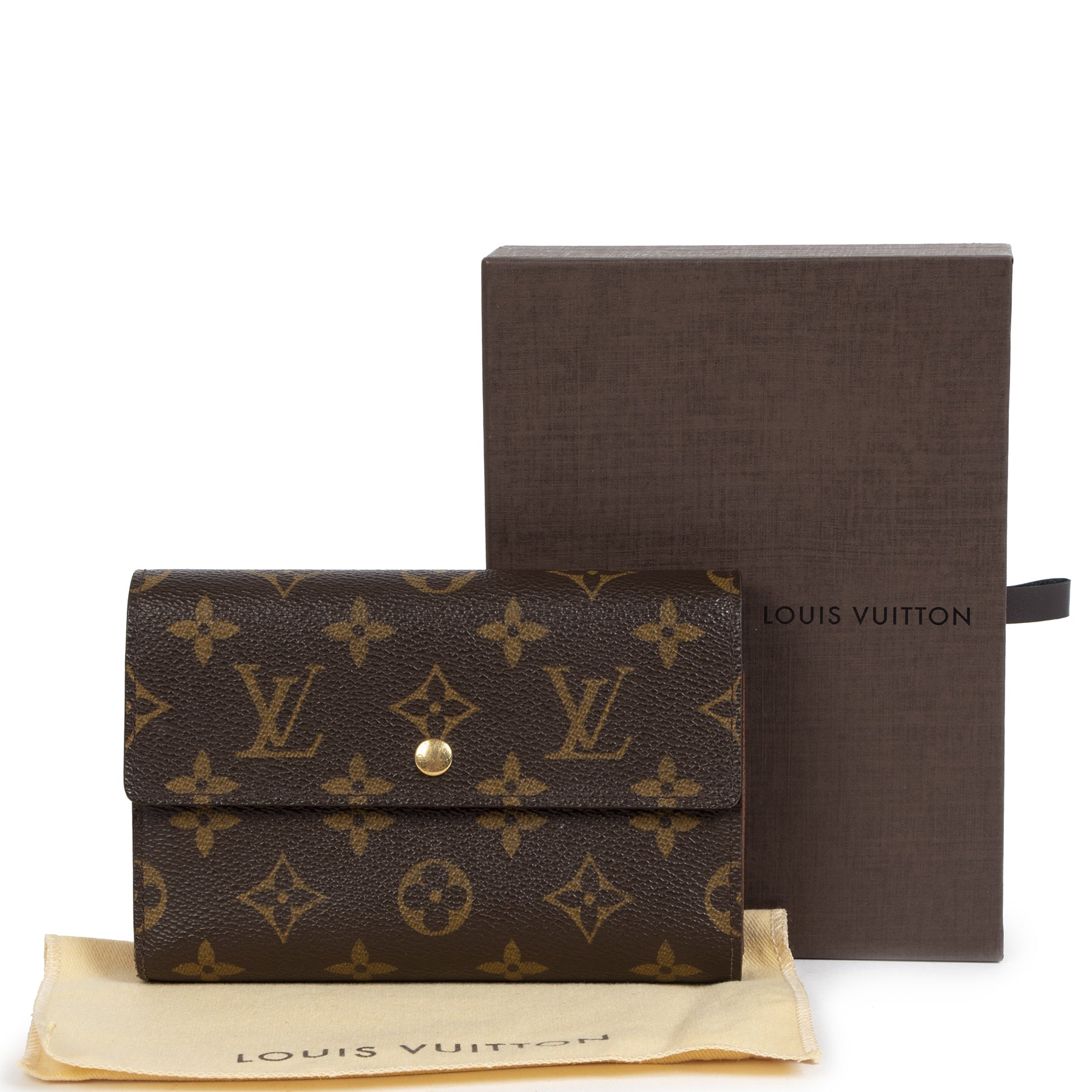 Louis Vuitton Monogram Wallet Canvas Porte Tresor Wallet