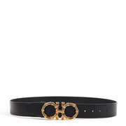 Buy an authentic second hand Salvatore Ferragamo Black Twisteed Gancini Belt - Size 105 in very good condition at Labellov.com
