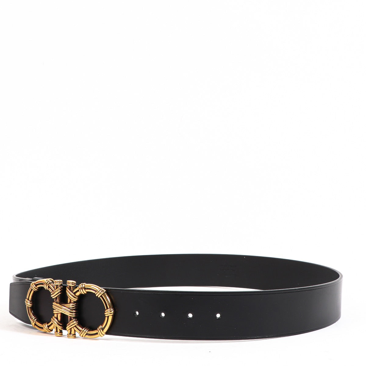 Buy an authentic second hand Salvatore Ferragamo Black Twisteed Gancini Belt - Size 105 in very good condition at Labellov.com