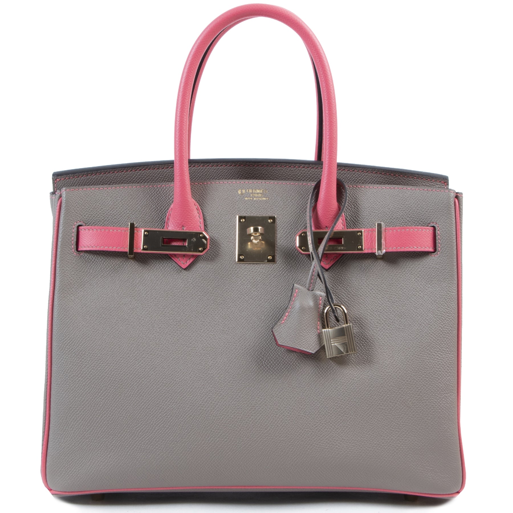 HSS *Special order* Hermès Birkin 30 Epsom Gris Asphalt / Rose Azalee pour le meilleur prix chez Labellov à Anvers