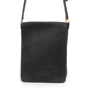 Delvaux Black Leather Louise Baudrier PM Bag