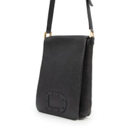Delvaux Black Leather Louise Baudrier PM Bag