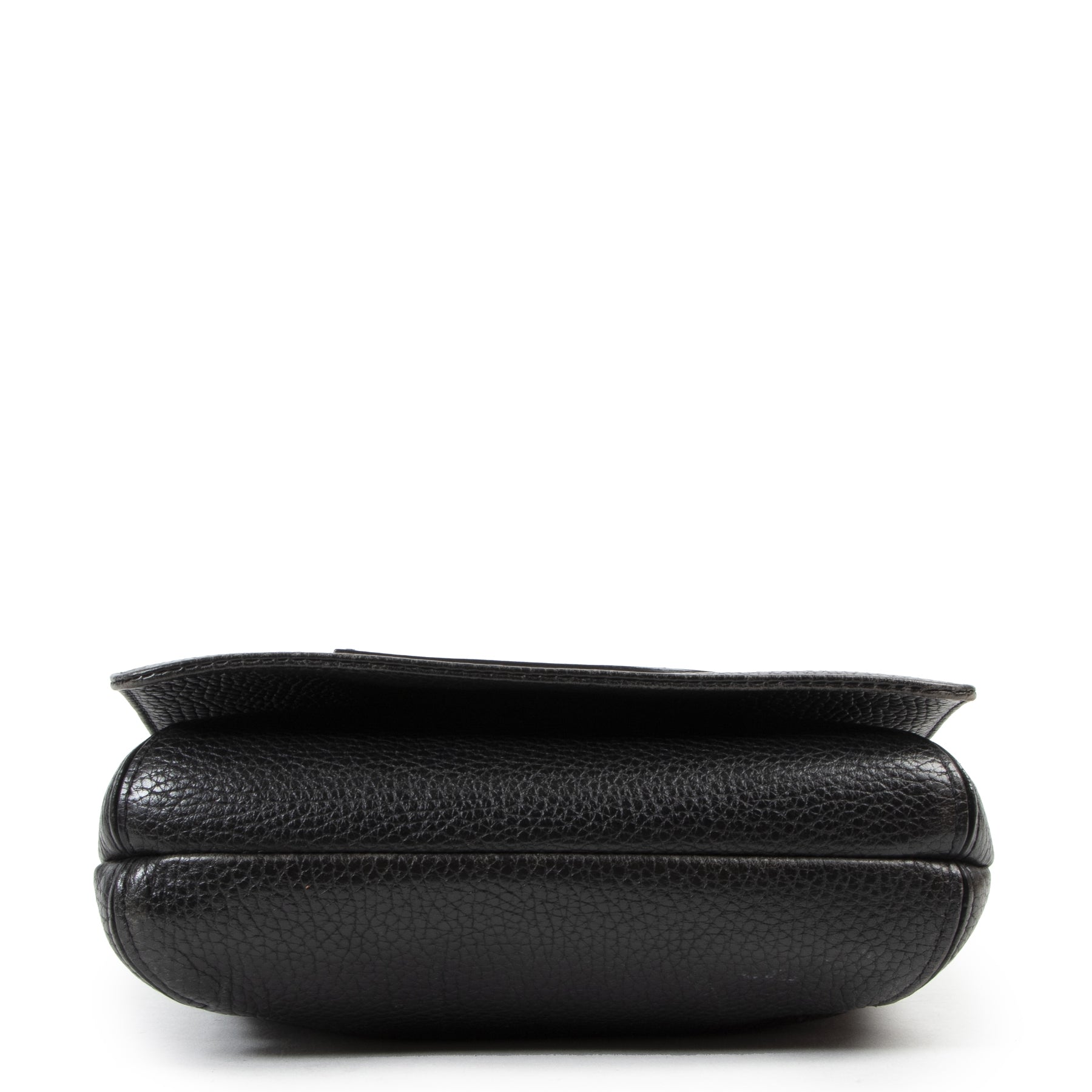 Delvaux Black Leather Louise Baudrier PM Bag