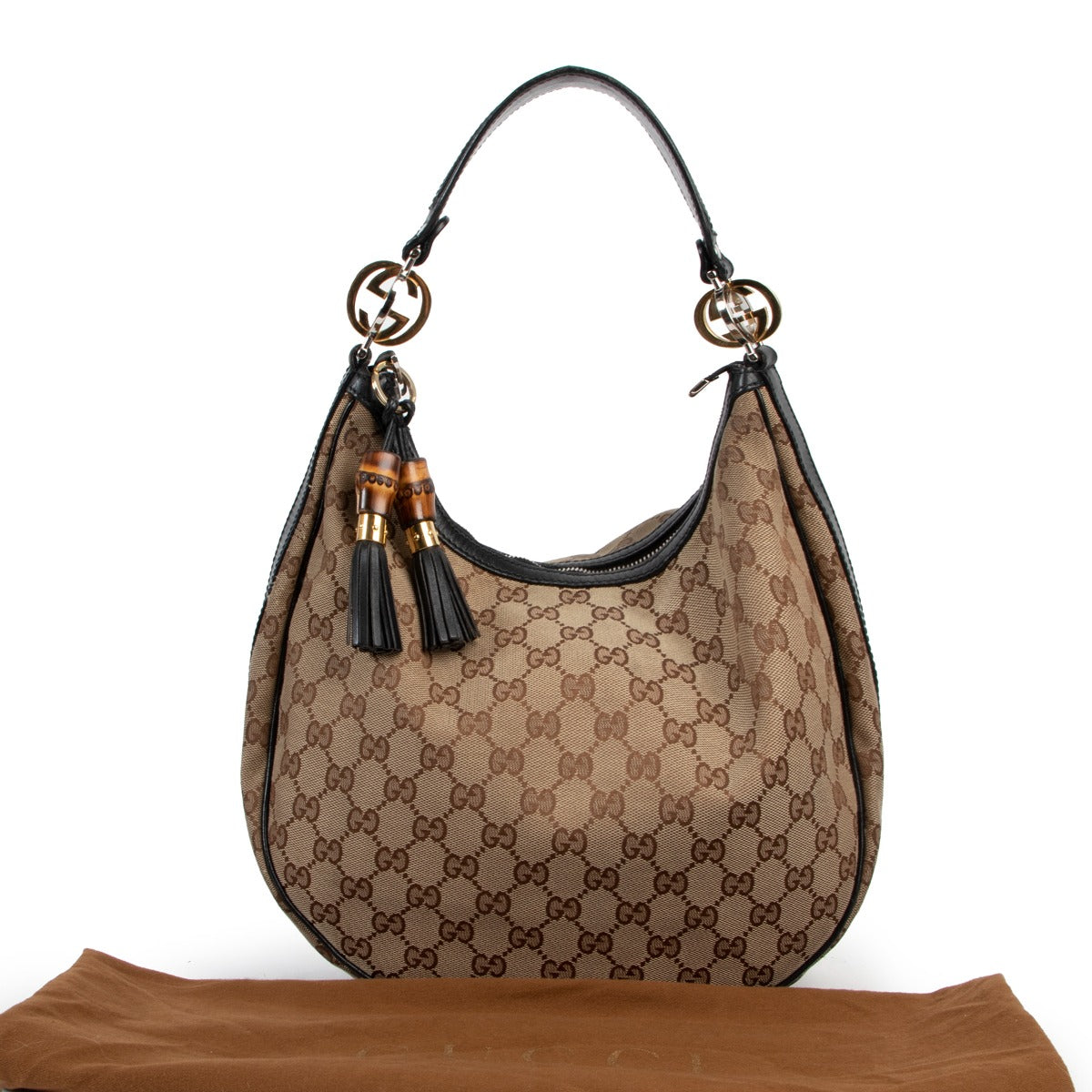 Gucci Monogram Hobo Shoulder Bag available at Labellov. Buy and sell designer items for a reasonable price