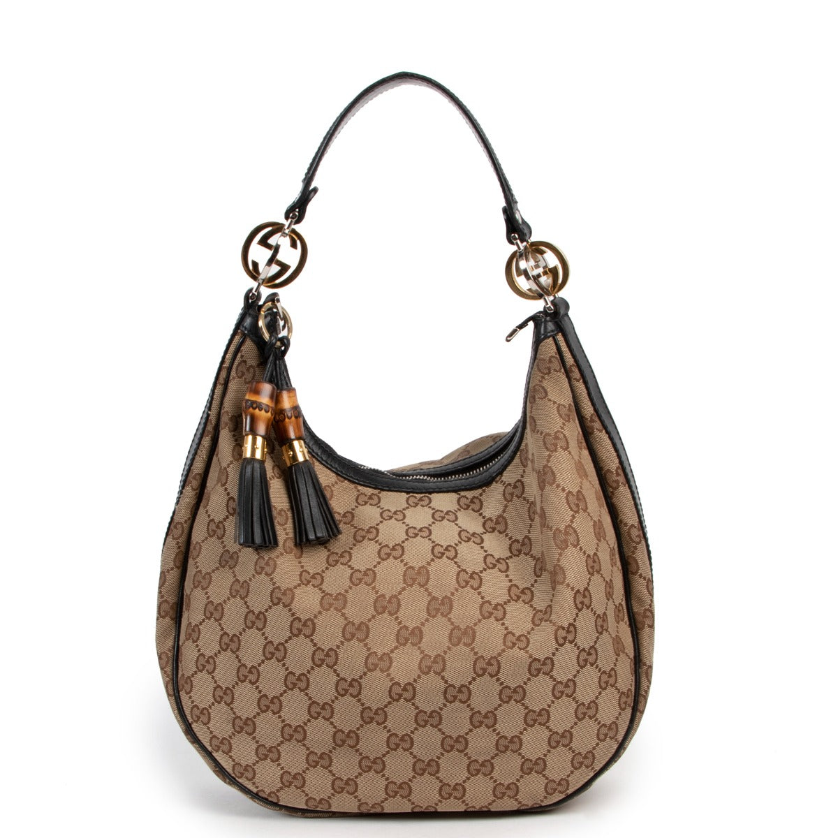 Gucci Monogram Hobo Shoulder Bag