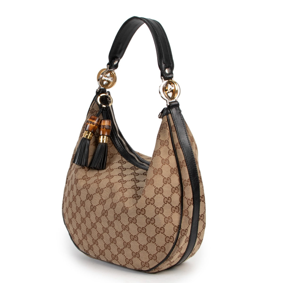 Gucci Monogram Hobo Shoulder Bag available at Labellov. Buy and sell designer items for a reasonable price
