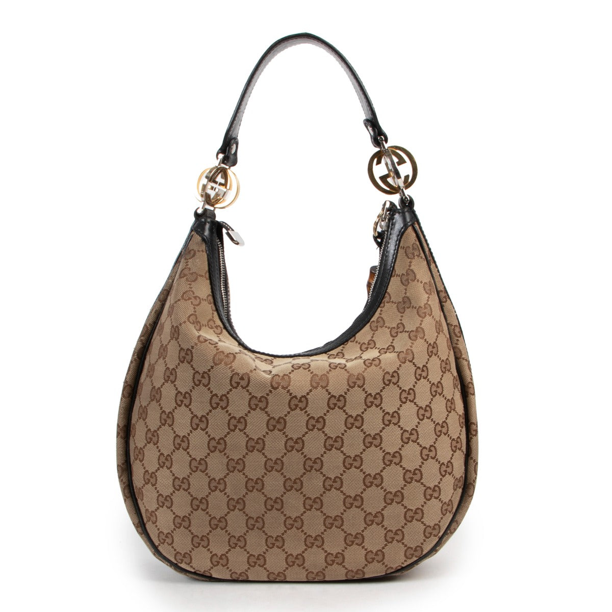 Gucci Monogram Hobo Shoulder Bag available at Labellov