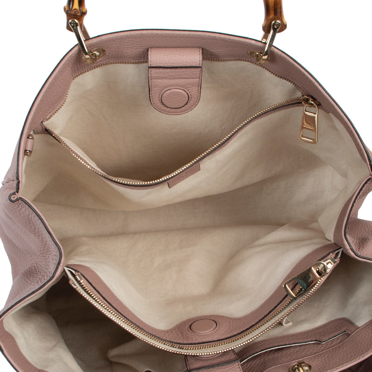 Gucci Pastel Pink Bamboo Top Handle Bag