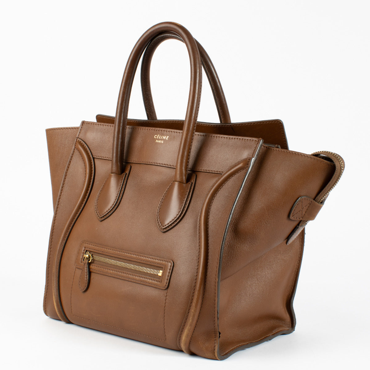 Sac Mini Luggage Celine Camel