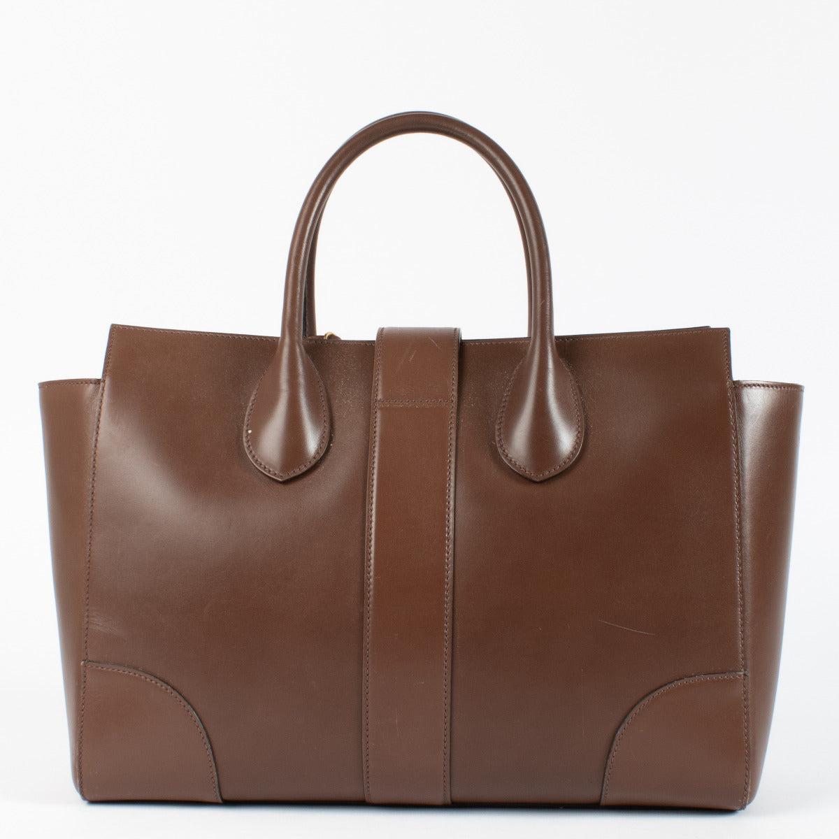 Gucci Brown Buckle Tote Bag