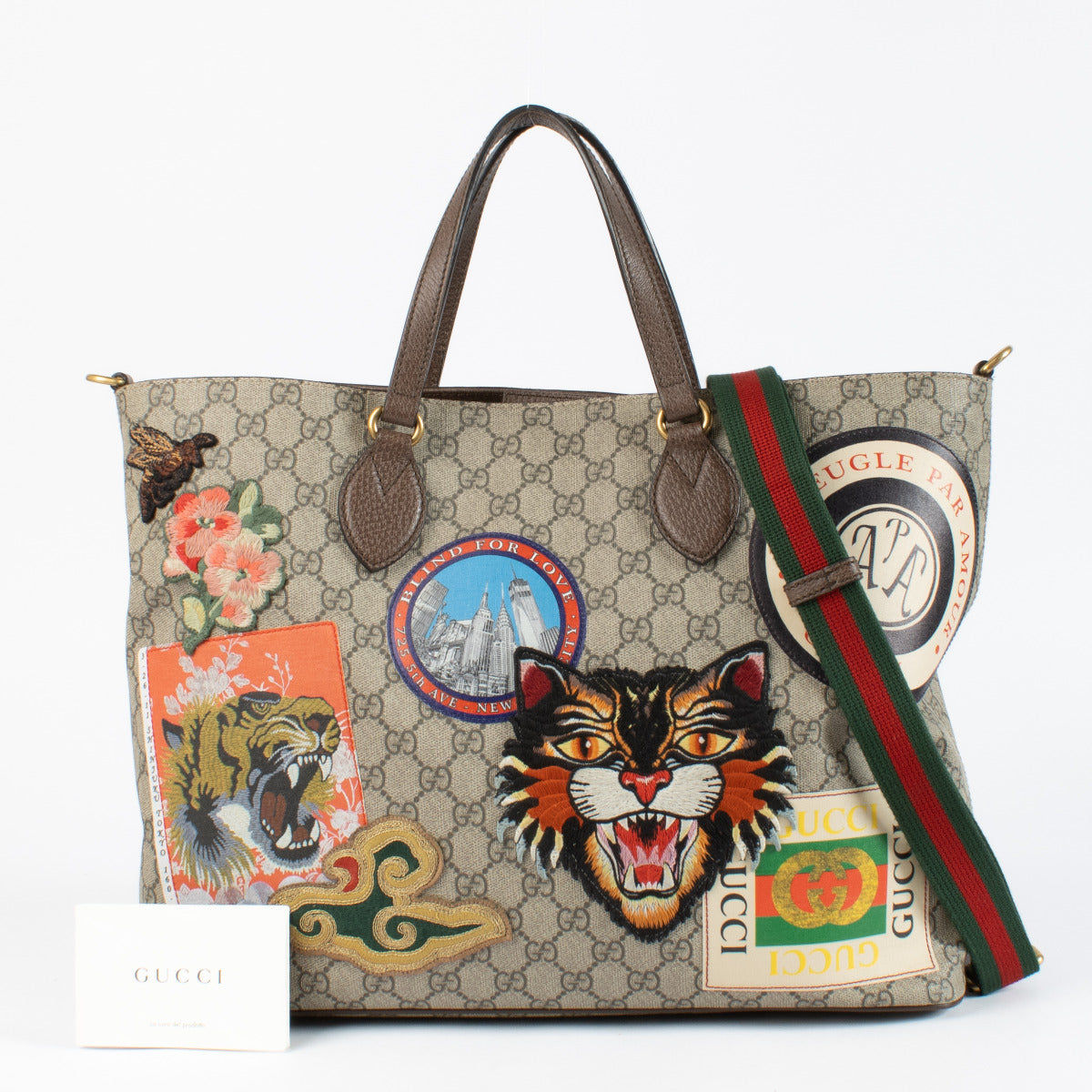 Gucci GG Supreme Tote Stickers
