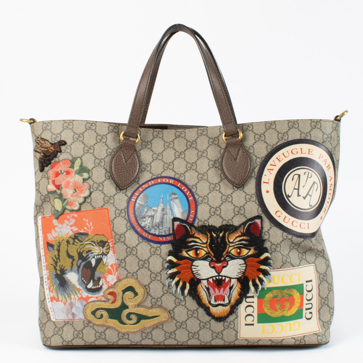 Gucci GG Supreme Tote Stickers