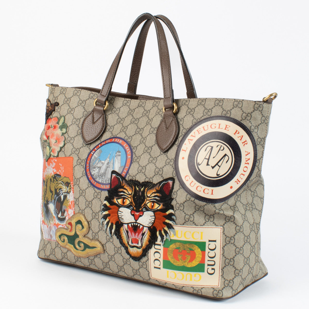 Gucci GG Supreme Tote Stickers
