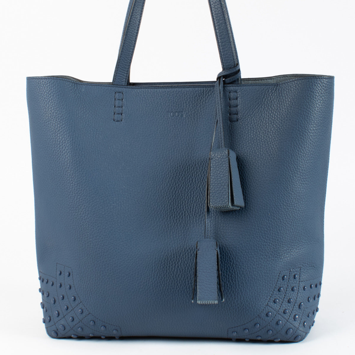 Tods Blue Shopper Tote Bag