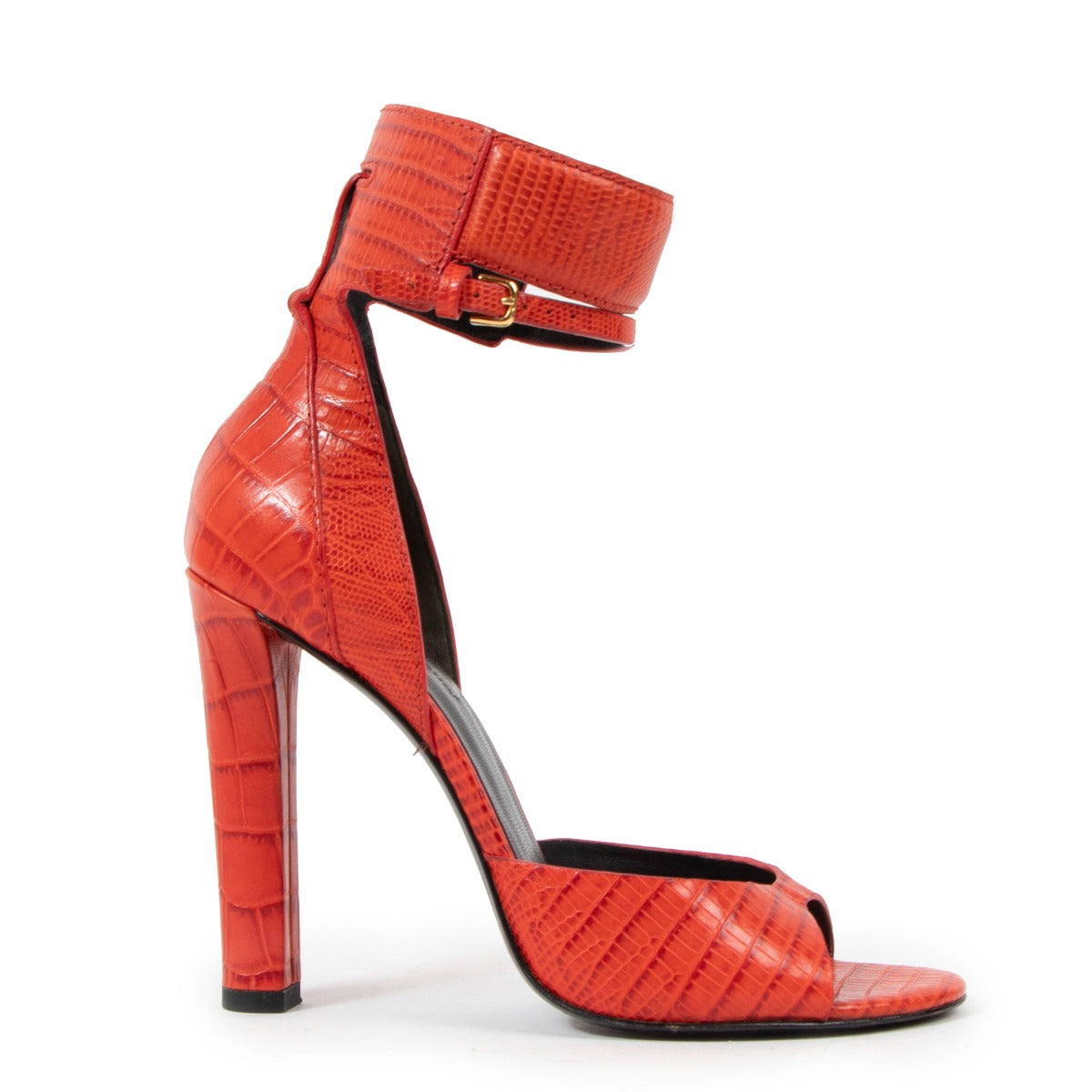Alexander Wang Aminata Embossed Leather Sandals