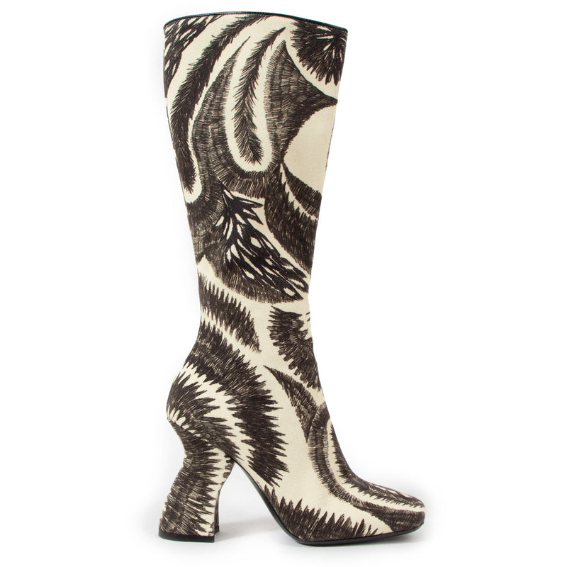 Dries Van Noten Printed Canvas Boots