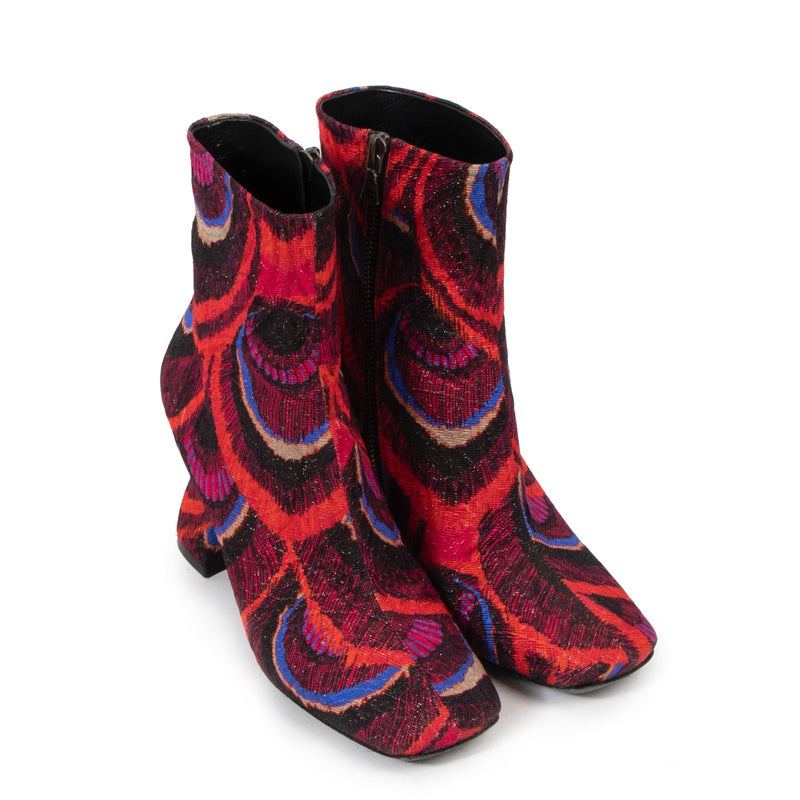 Shop safe online at Labellov in Antwerp these 100% authentic second hand Dries Van Noten Multicolor Ankle Boots - size 38