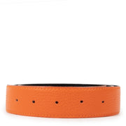 Hermès Orange/Black Togo and Tadelakt Belt Strap