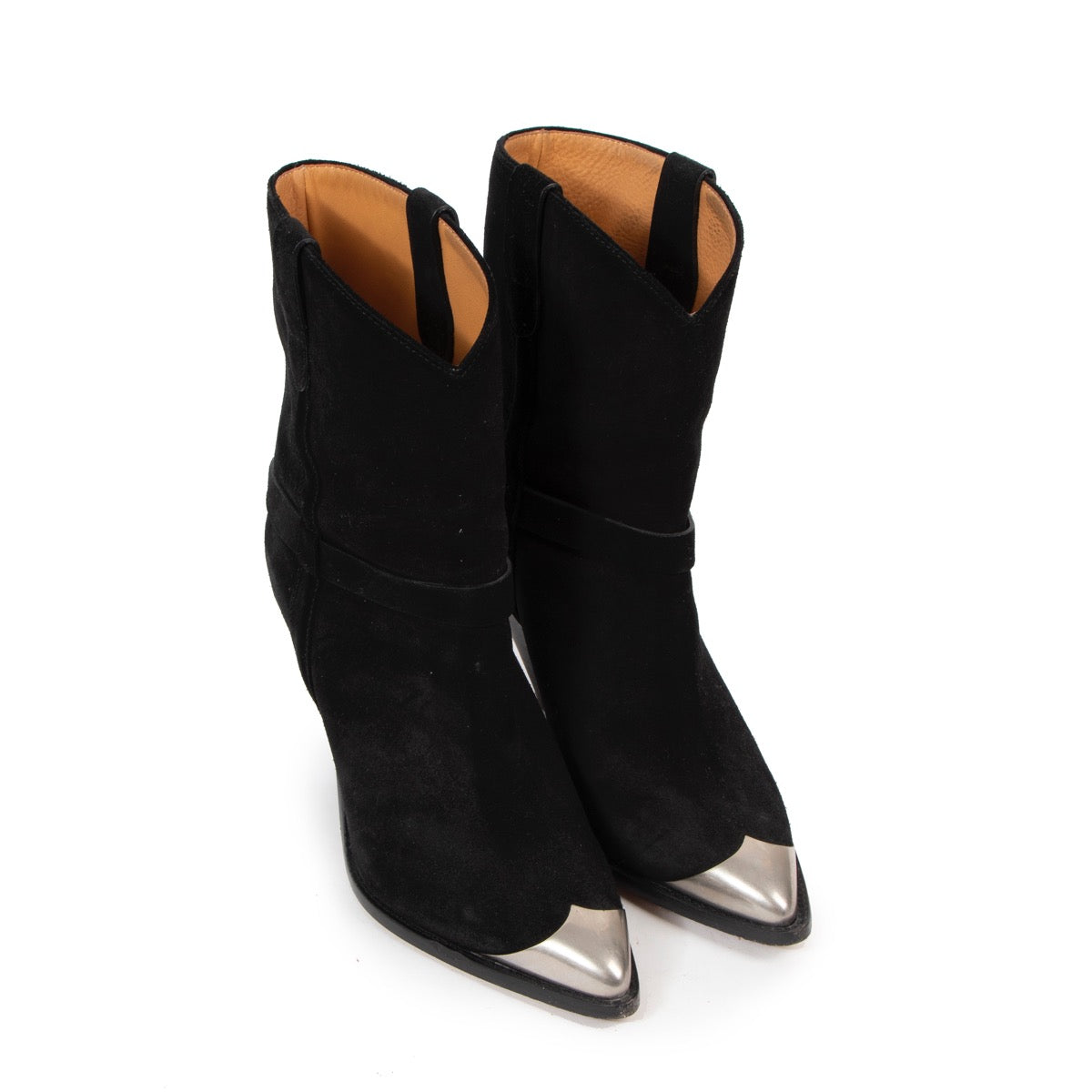 Shop safe online at Labellov in Antwerp these 100% authentic second hand Isabel Marant Black Suede Western Boots - size 38