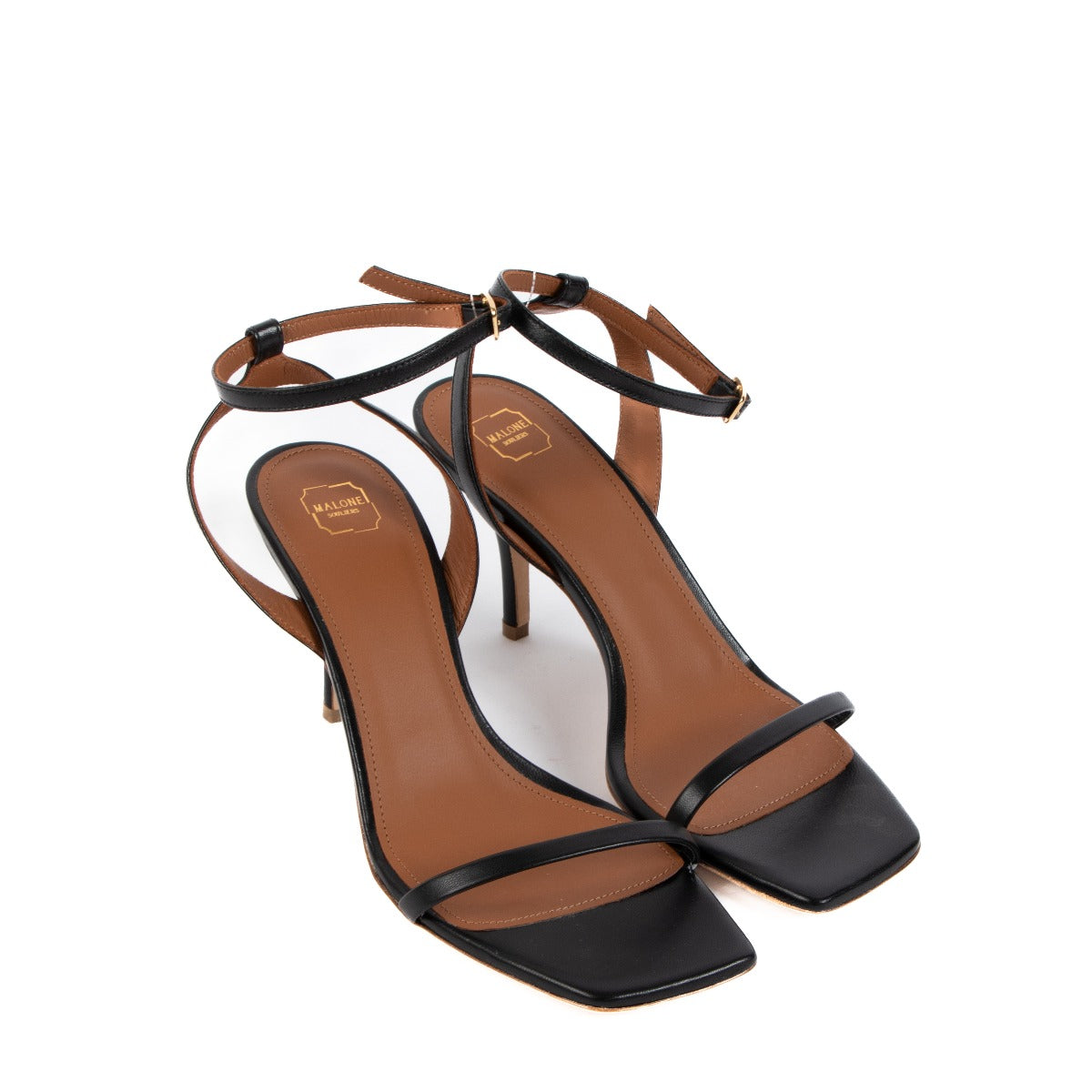 Malone Souliers Black Leather Heels