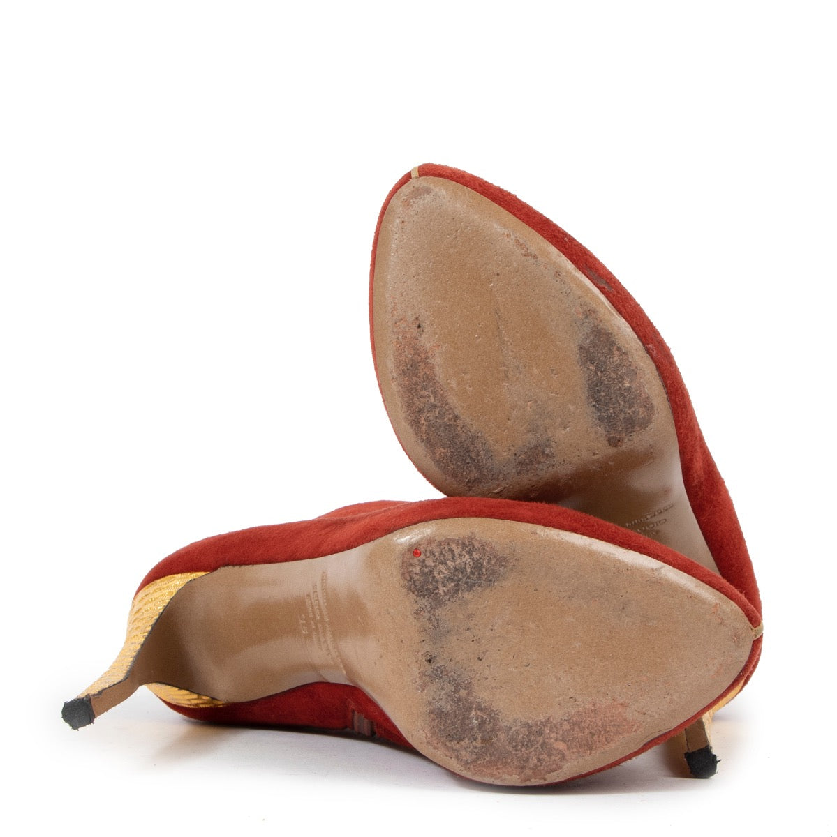 Shop safe online at Labellov in Antwerp these 100% authentic second hand Nicholas Kirkwood Red Suede Platform Boots - size 38