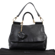 Authentic secondhand Dolce & Gabbana Black Leather Shoulder Bag designer bags fashion luxury vintage webshop safe secure online shopping