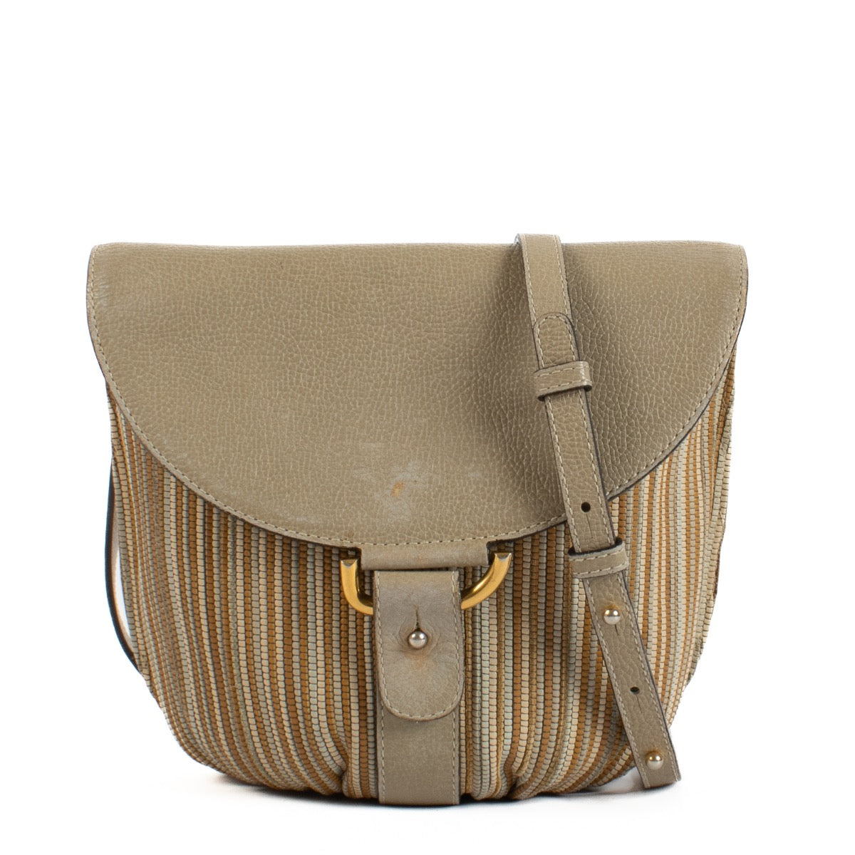 Shop safe online at Labellov in Antwerp, Brussels and Knokke this 100% authentic second hand Delvaux Beige Toile De Cuir Listrac PM Bag