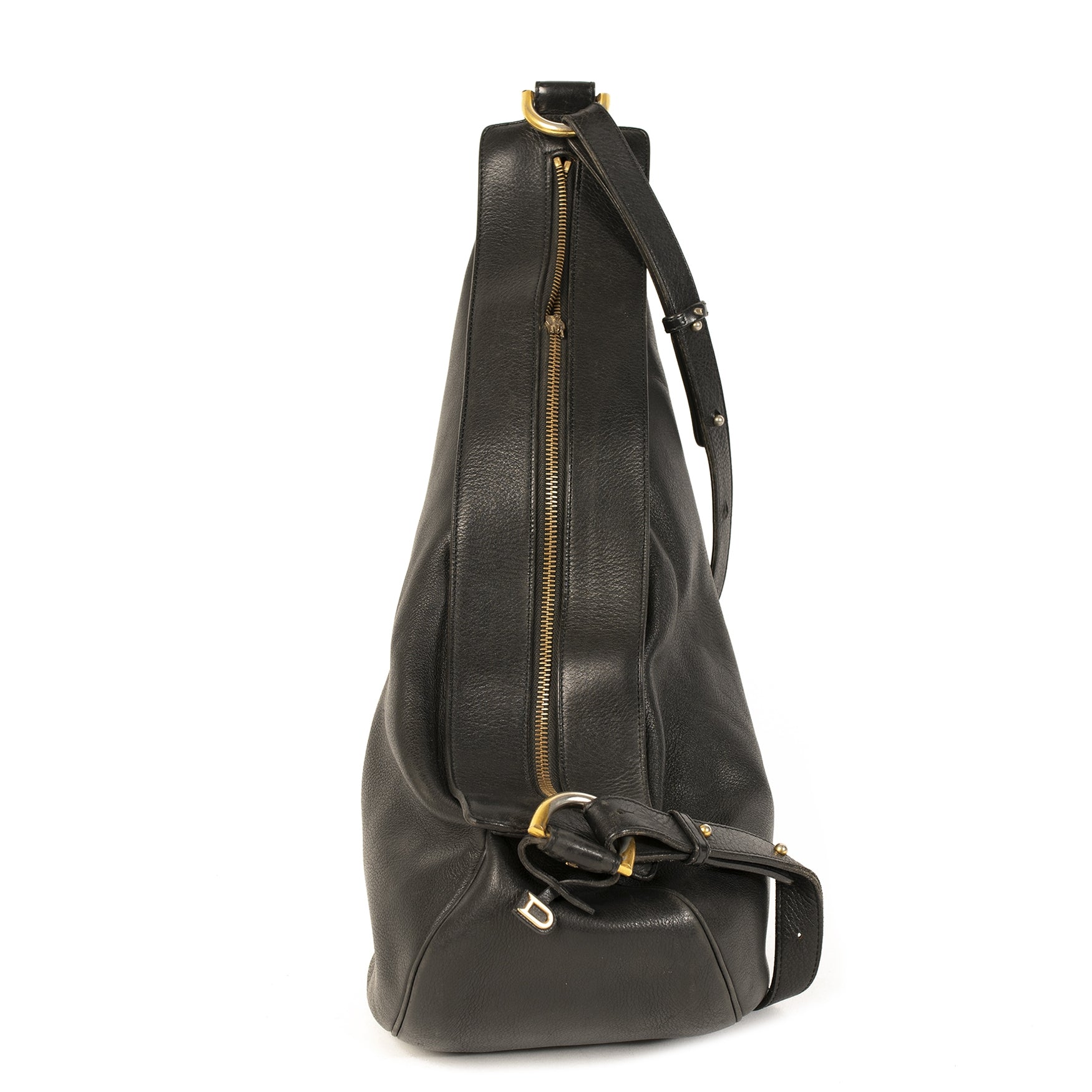 acheter en ligne seocnde main Delvaux Black Sling Leather Bag