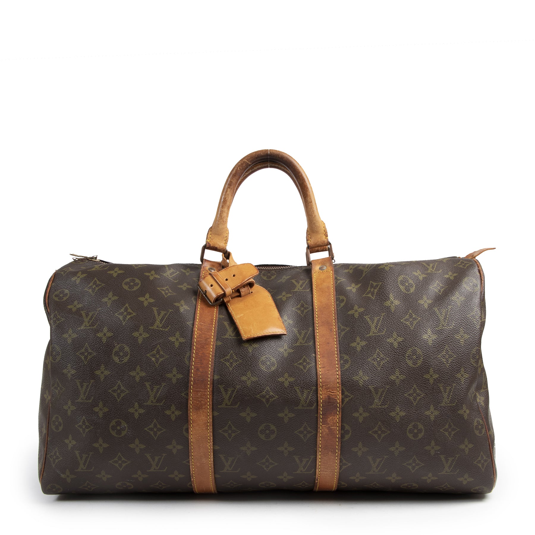 Authentieke Tweedehands Louis Vuitton Monogram Keepall 50 Bag juiste prijs veilig online shoppen luxe merken webshop winkelen Antwerpen België mode fashion