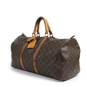 Authentic secondhand Louis Vuitton Monogram Keepall 50 Bag designer bags fashion luxury vintage webshop safe secure online shopping