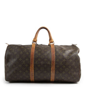 Authentic secondhand Louis Vuitton Monogram Keepall 50 Bag designer bags fashion luxury vintage webshop safe secure online shopping
