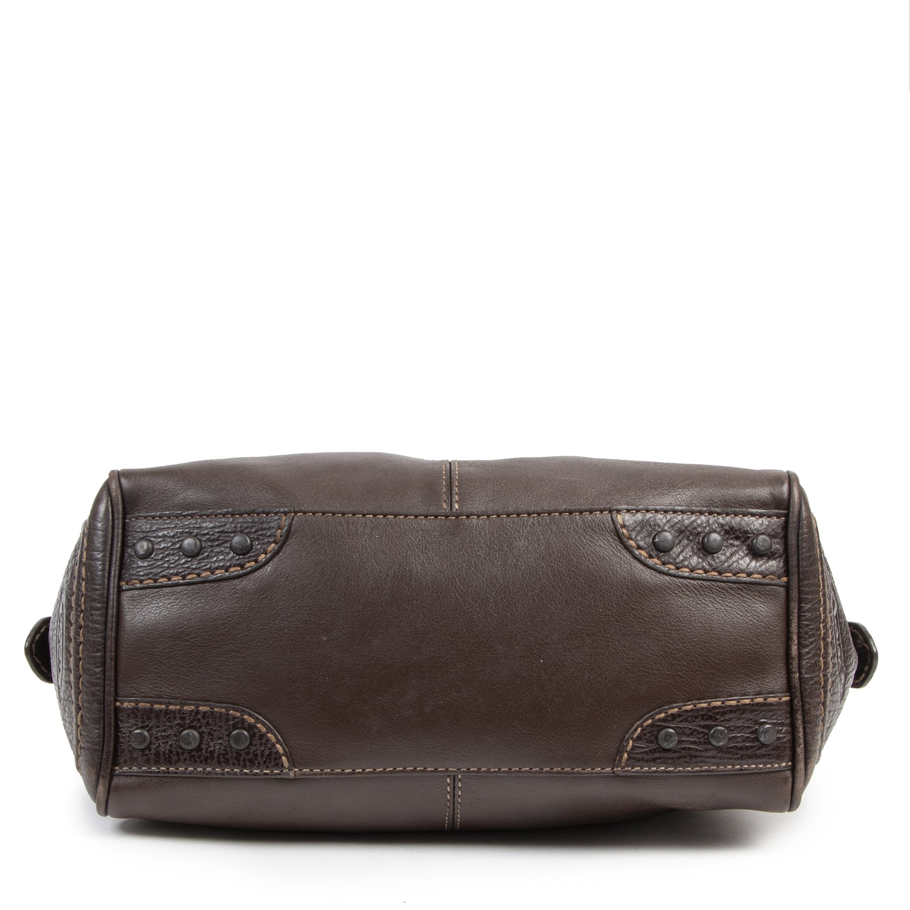 Authentique seconde-main vintage Tods Brown Top Handle Hobo Bag achète en ligne webshop LabelLOV