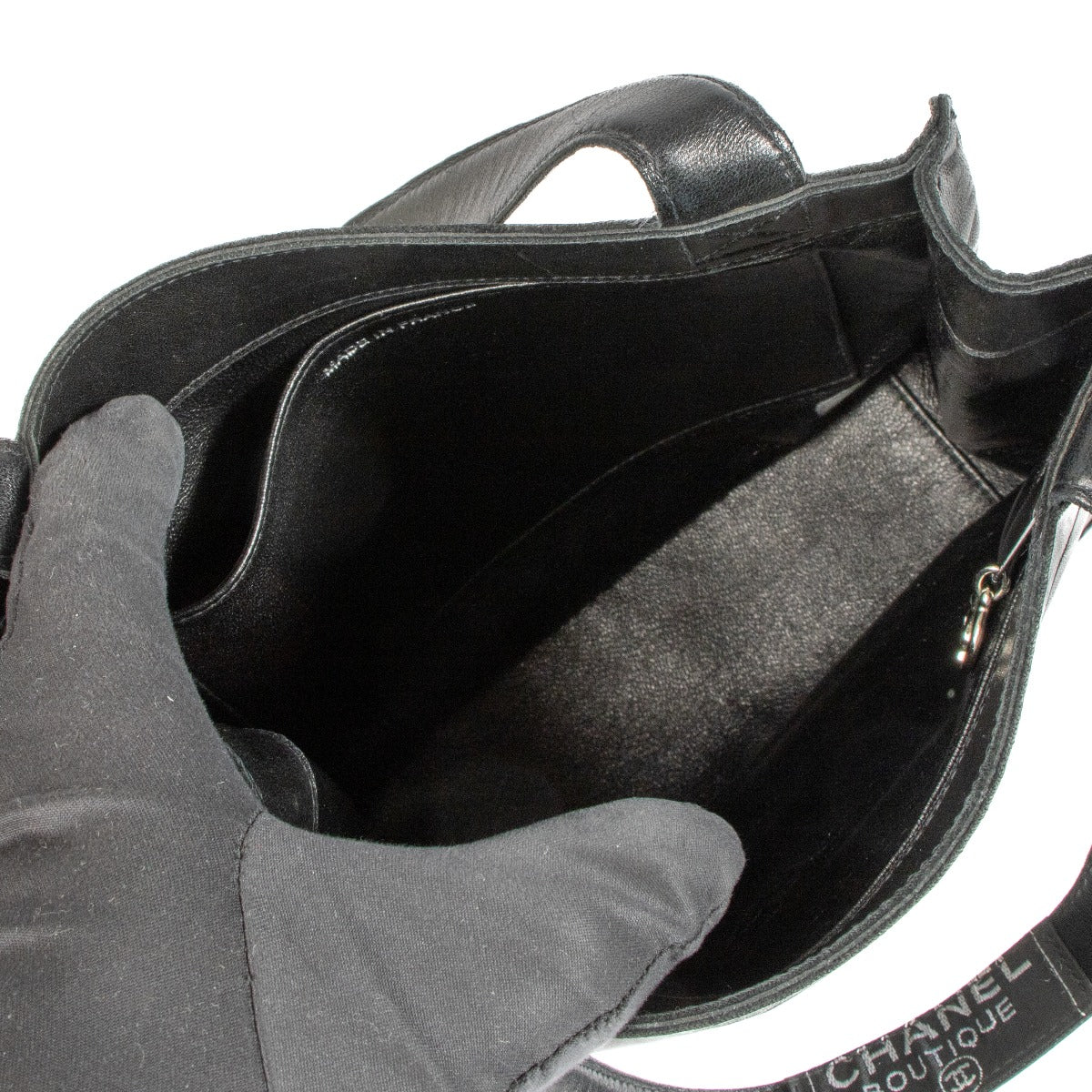 Shop 100% authentic Chanel Black Tag Mini Tote Bag at Labellov.com.