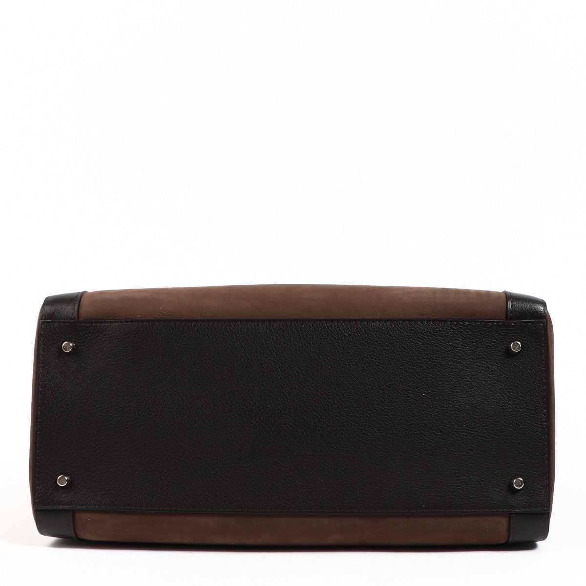 Delvaux Brown Suede Top Handle Bag