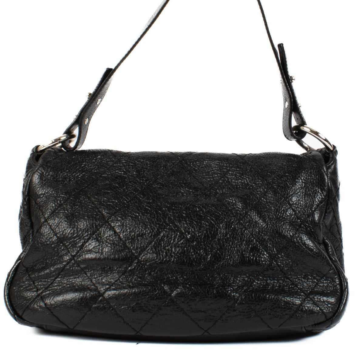 Chanel Black Glazed Leather On The Road Schoudertas