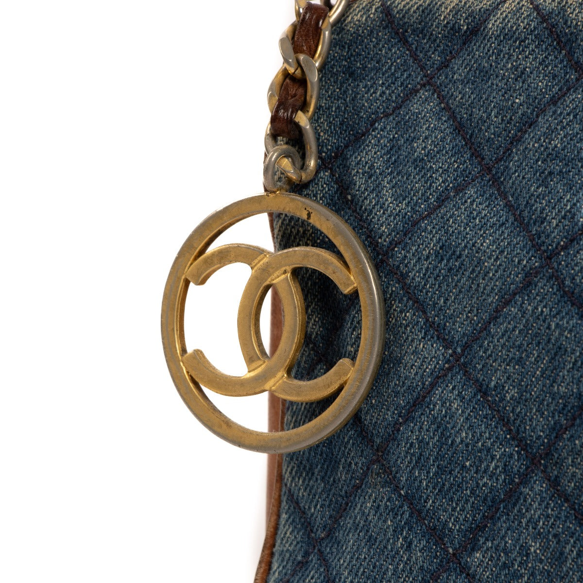 Chanel Vintage Quilted Denim Belt Bag