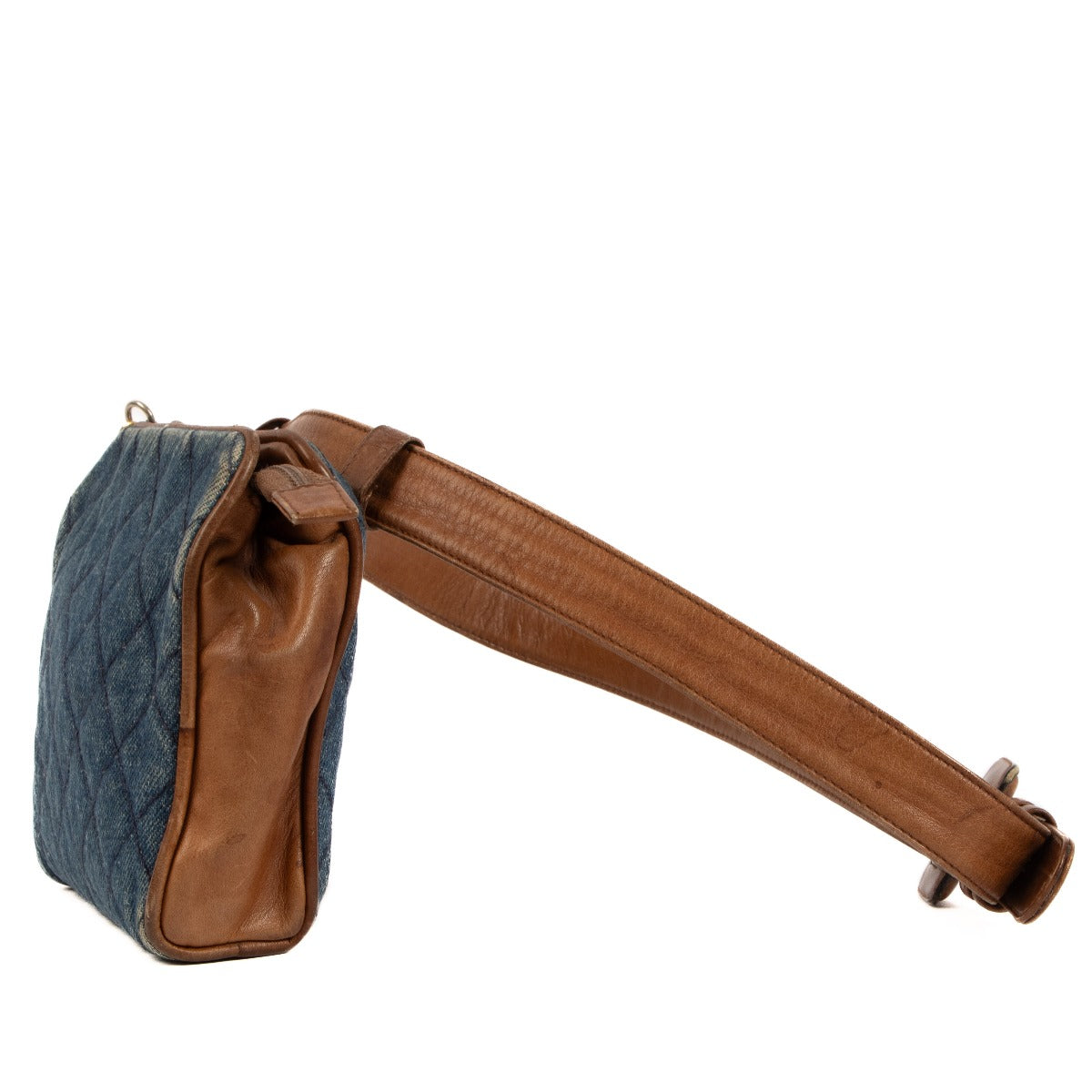 Chanel Vintage Quilted Denim Belt Bag