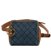 Chanel Vintage Quilted Denim Belt Bag