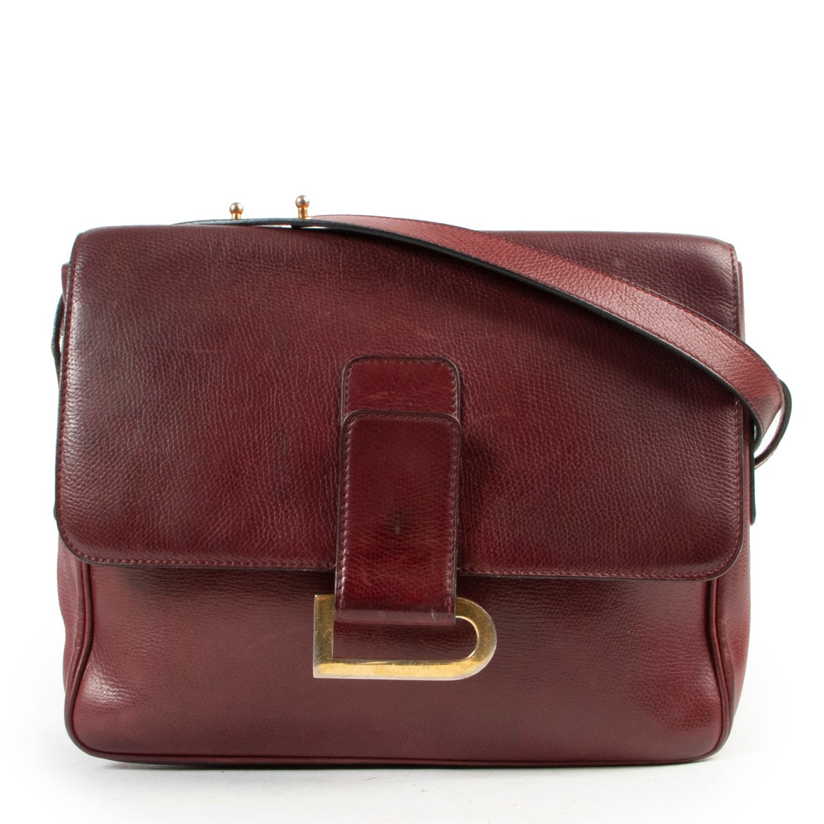Delvaux Burgundy Poirier Crossbody