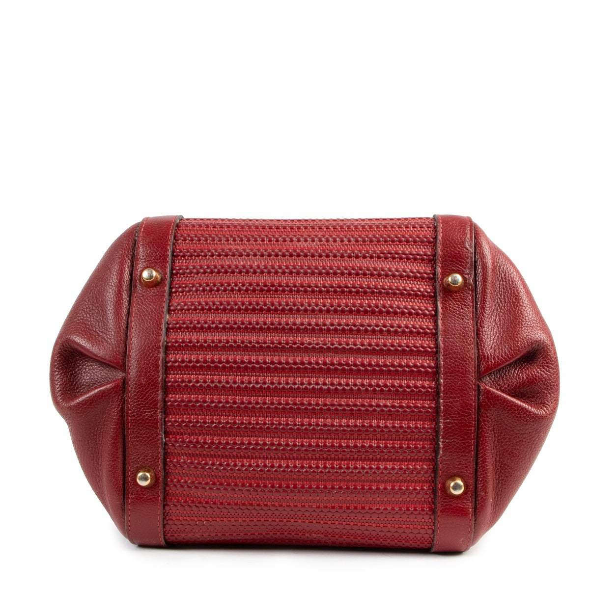 Delvaux Red Caraïbes Toile de Cuir Shoulder bag