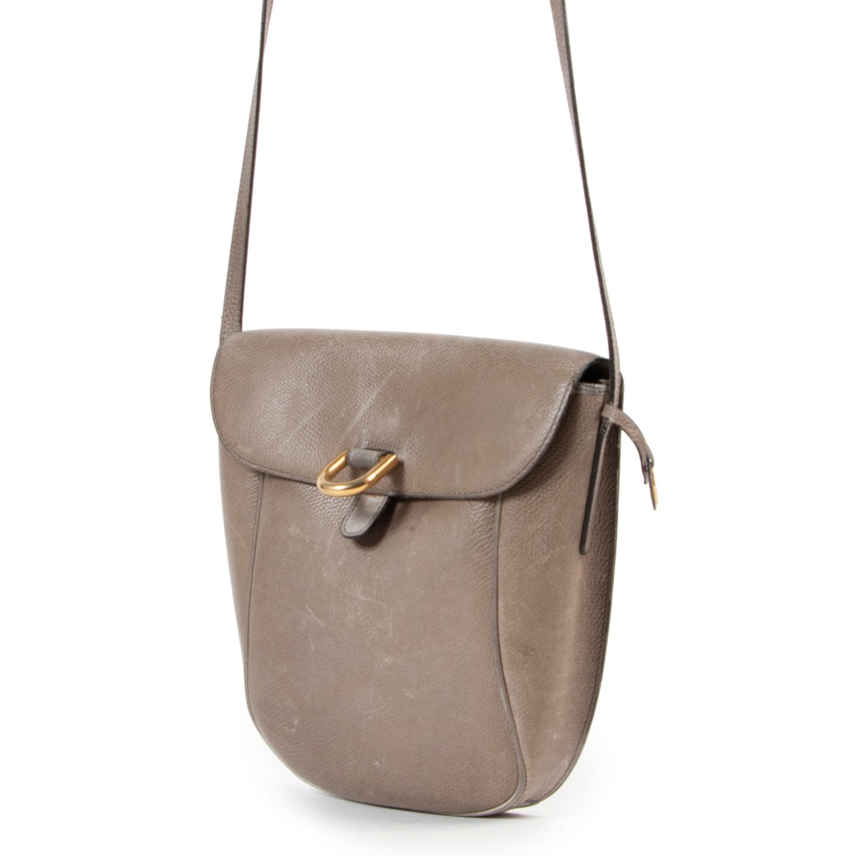 Preloved Delvaux Taupe Crossbody
