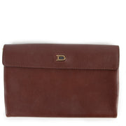 Delvaux Brown Loto Leather Wallet
