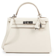 horse shoe stamp special order *RARE HSS* Hermès Kelly 28 Sellier Epsom Perso Craie x Gris Perle GHW