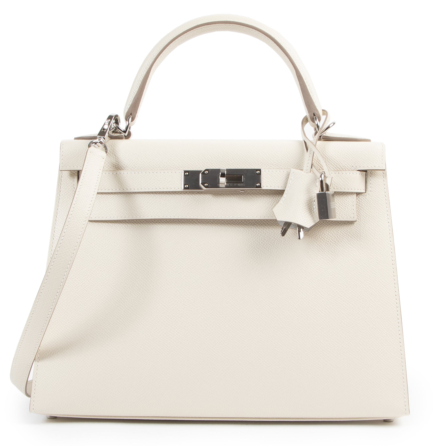 horse shoe stamp special order *RARE HSS* Hermès Kelly 28 Sellier Epsom Perso Craie x Gris Perle GHW