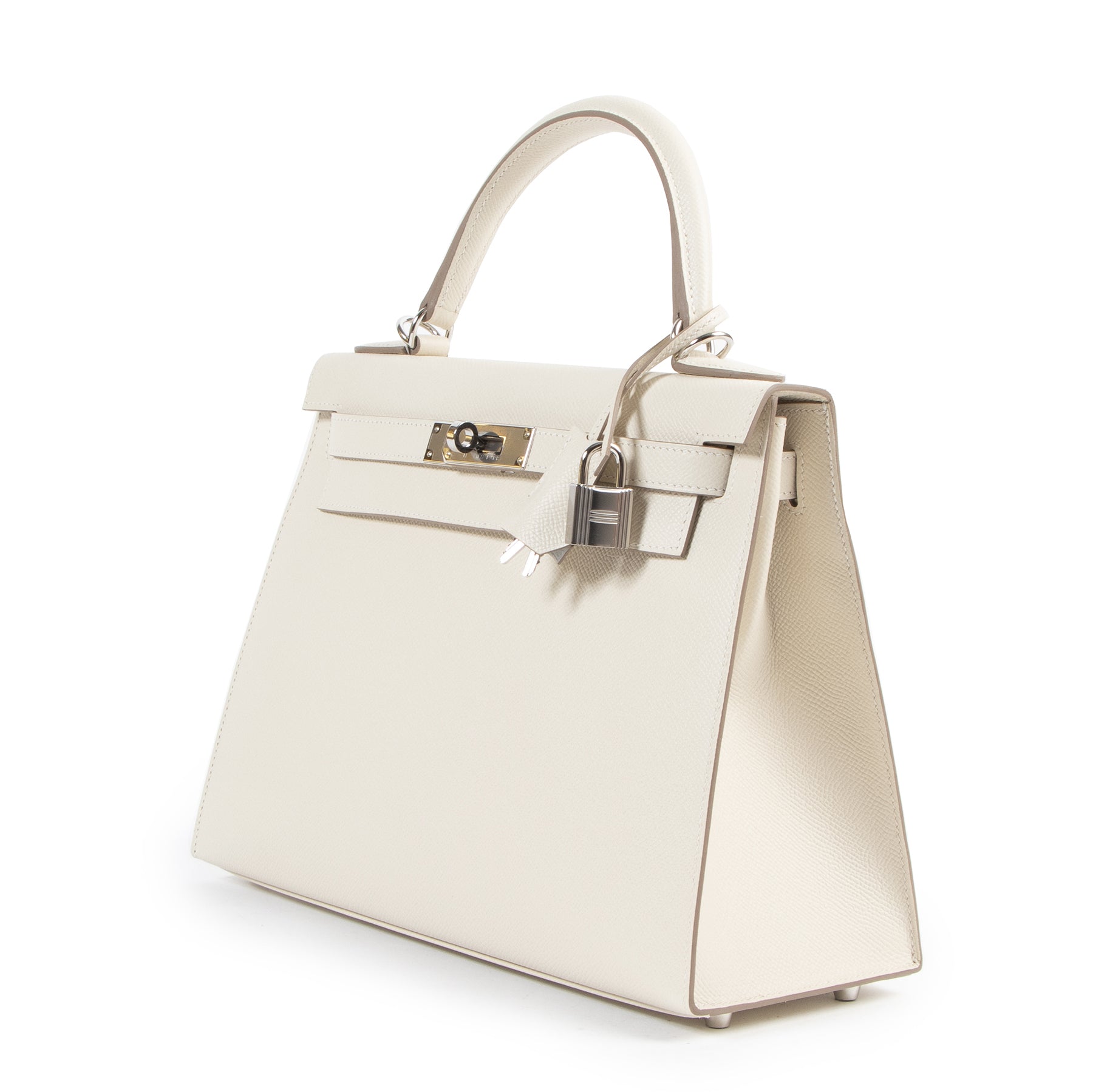*RARE HSS* Hermès Kelly 28 Sellier Epsom Perso Craie x Gris Perle GHW