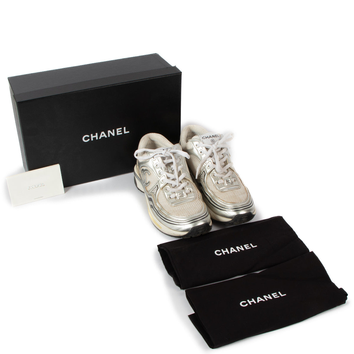 Chanel White Mesh Sneakers - size 39